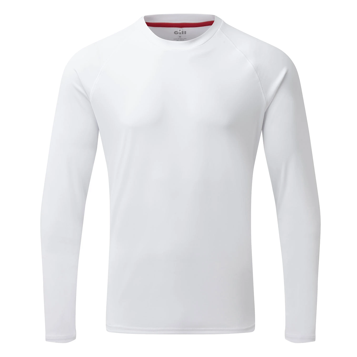 Gill Mens UV Tec Crew Neck Long Sleeve Tee - White