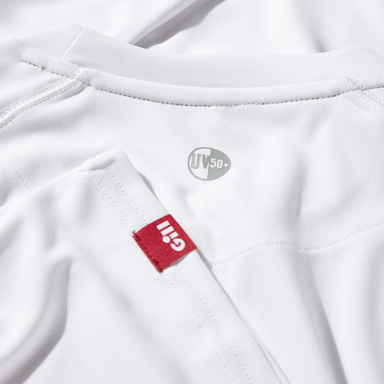 Gill Mens UV Tec Crew Neck Long Sleeve Tee - White - Image 5