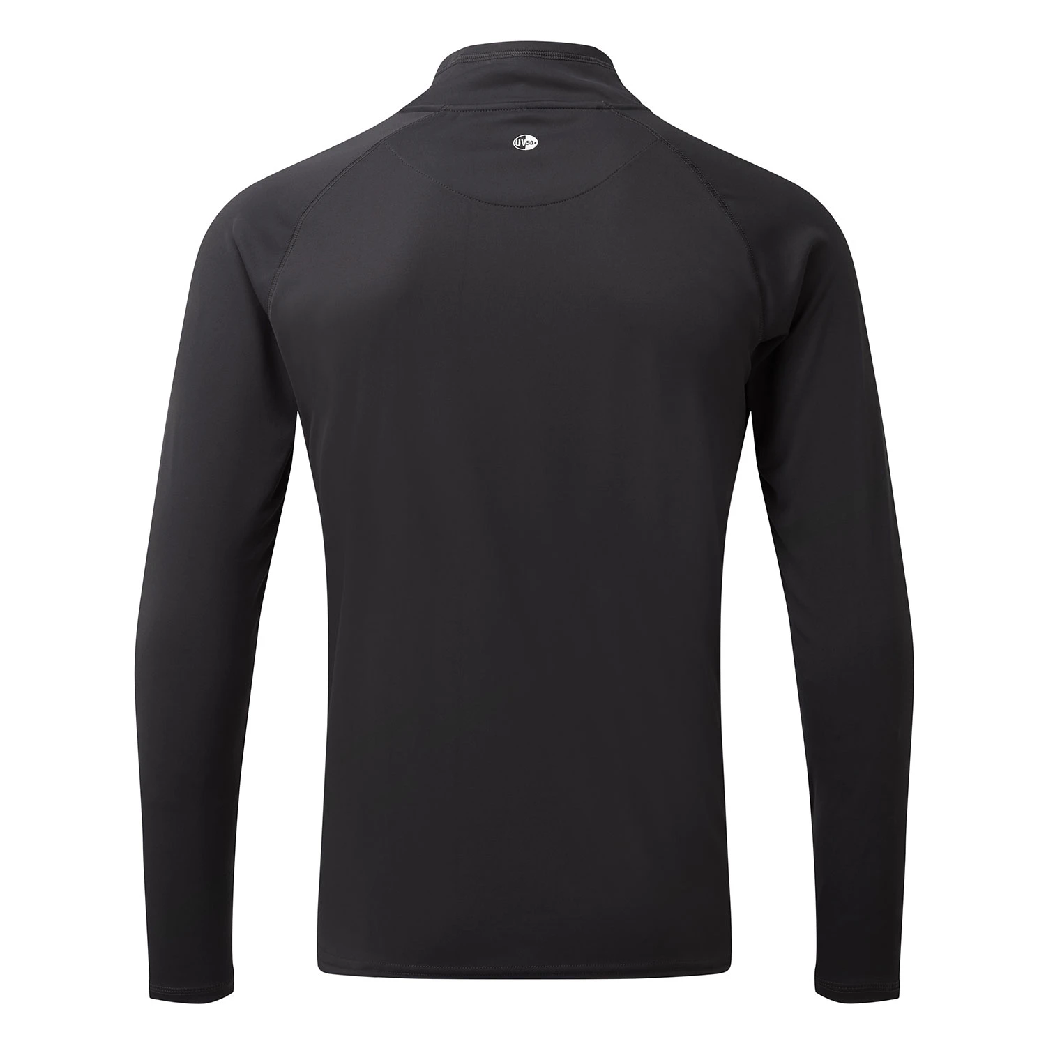 Gill Mens UV Tec Zip Neck Long Sleeve Tee - Charcoal - Image 3