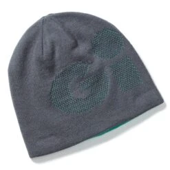 Gill Reversible Knit Beanie - Grey/Turquoise