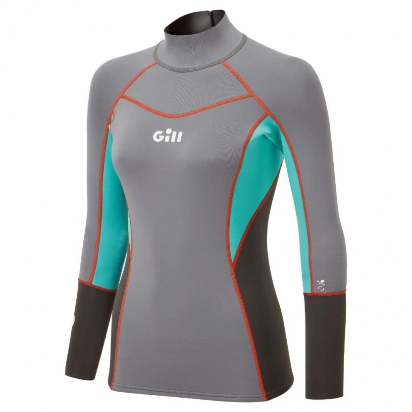 Gill Womens Zenlite Dinghy Sailing Wetsuit Top - Steel Grey - Image 2