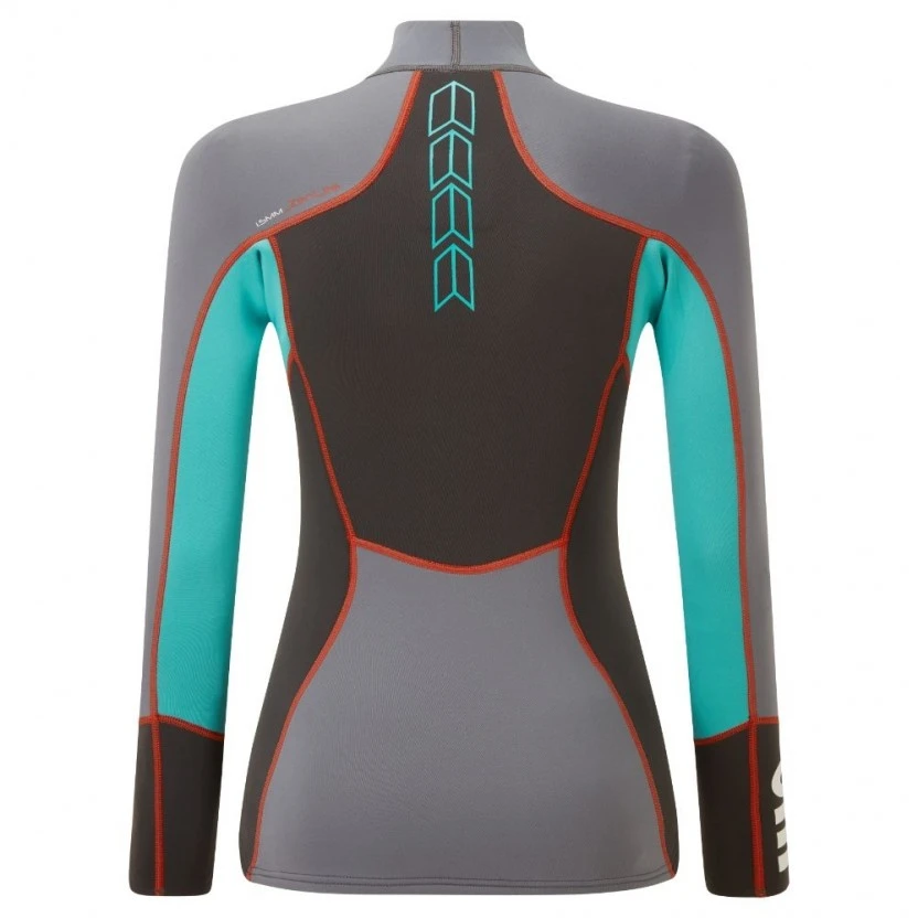 Gill Womens Zenlite Dinghy Sailing Wetsuit Top - Steel Grey - Image 3