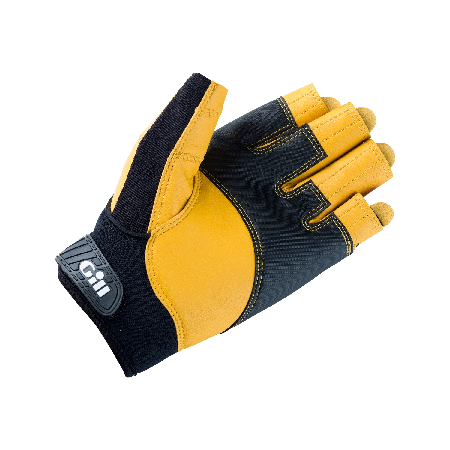Gill Pro Short Finger Sailing Gloves - Black - Image 2